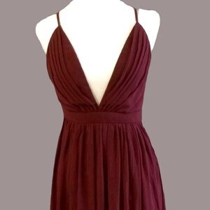 Lulu's Burgundy gown